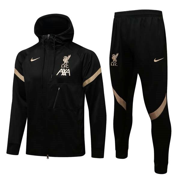 Chandal Con Capucha Liverpool 2022 Negro Oro